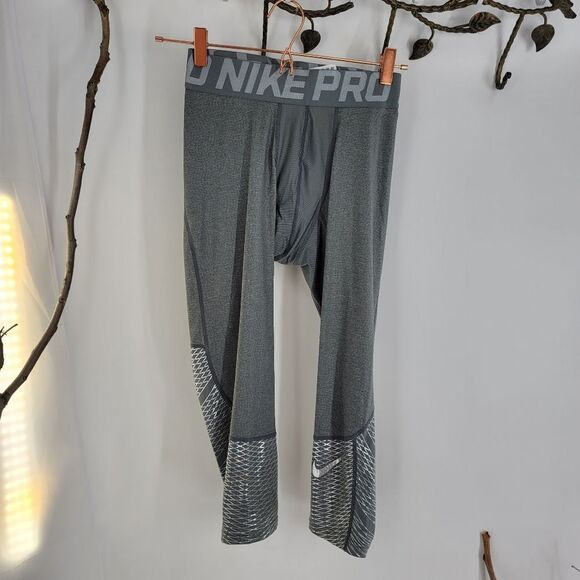 Nike pro gray and silver leggings - Picture 1 of 7